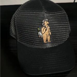 Morgan Wallen black trucker hat Norris bear